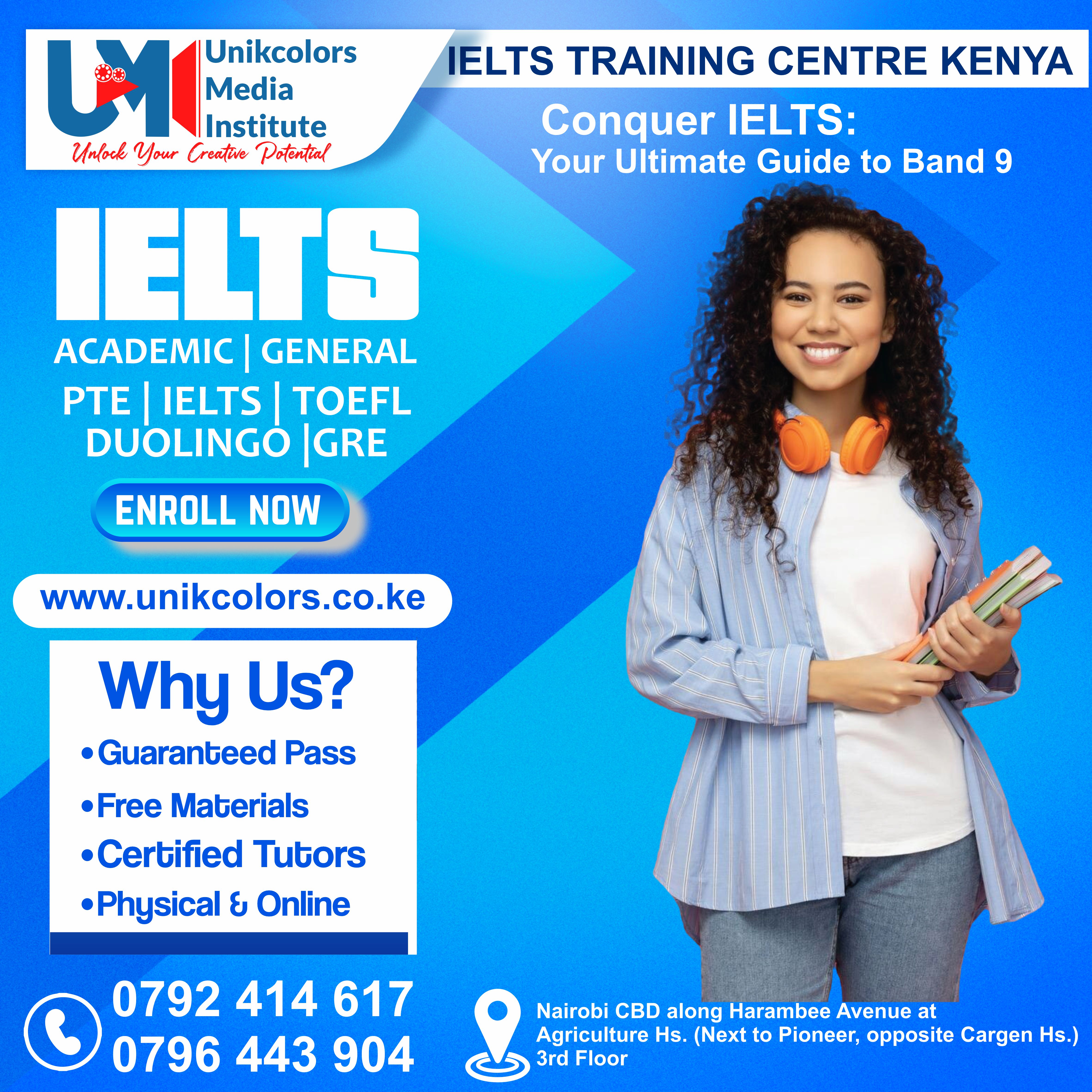 IELTS TRAINING CENTRE KENYA - IELTS PREPARATION | OET | TOEFL | PTE | GRE | DUOLINGO